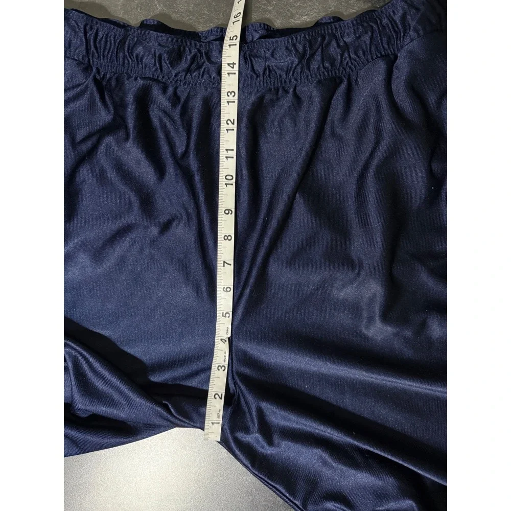 Footaction USA Mens XXL Navy Blue Snap Button Tearaway Track Pants Striped 90s